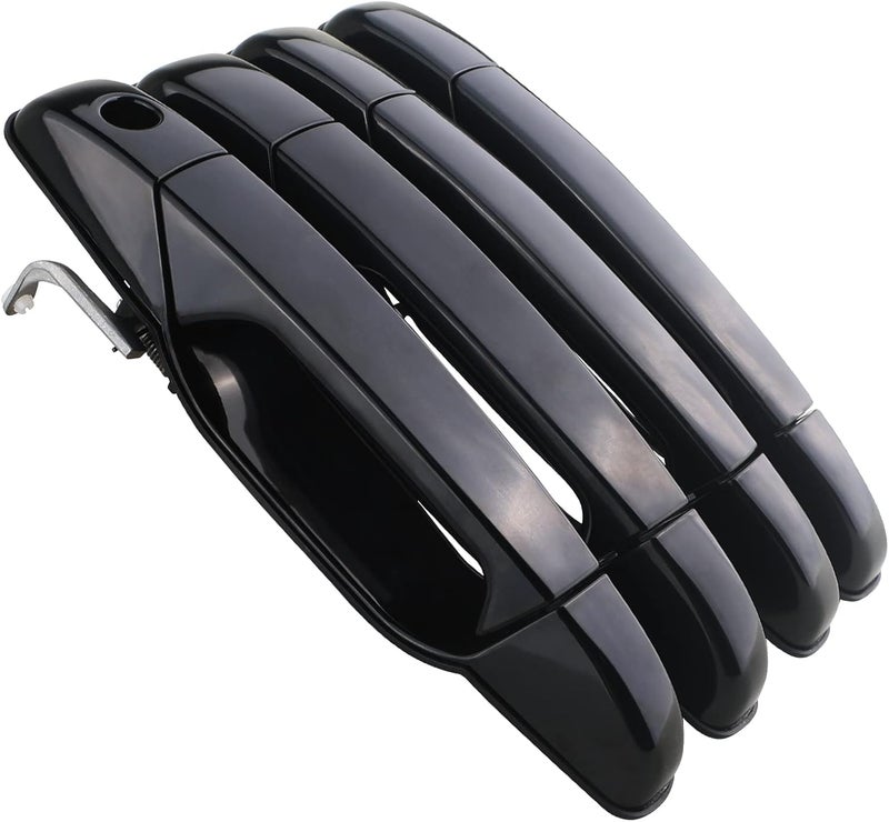 APPERFiT Upgraded Exterior Door Handles Black Compatible with 2007-2013 Chevy Chevrolet Silverado 1500 2500 3500 Suburban Tahoe Avalanche, GMC Sierra Yukon, Cadillac Escalade - Image 1